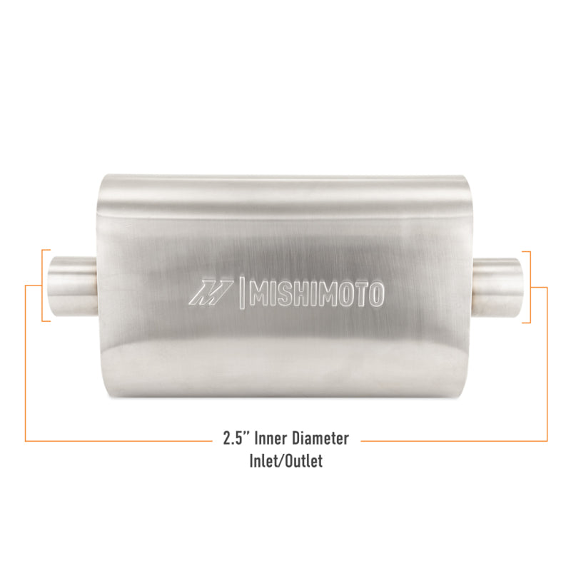 Mishimoto Universal Muffler with 2.5in Center Inlet/Outlet - Brushed MMEXH-MF-25CCBR MMEXH-MF-25CCBR User 7