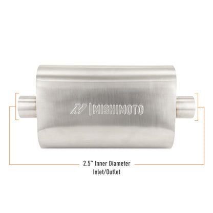 Mishimoto Universal Muffler with 2.5in Center Inlet/Outlet - Brushed MMEXH-MF-25CCBR MMEXH-MF-25CCBR User 7