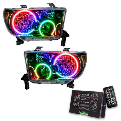 ORACLE Lighting Oracle 07-11 Toyota Tundra Pre-Assembled Headlights - Black Housing - ColorSHIFT w/ 2.0 Controller 7119-333 7119-333 Photo - Primary
