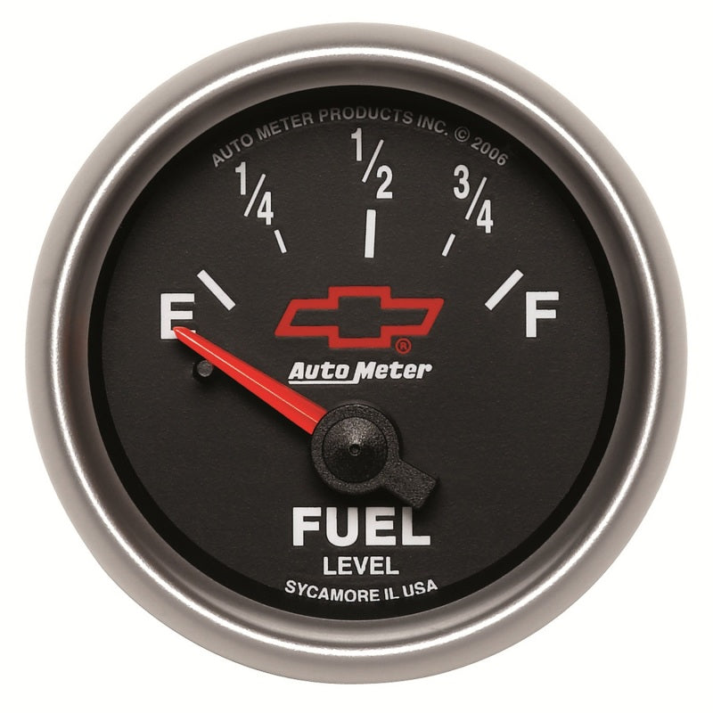 Autometer Gauge, Fuel Level, 2 1/16", 0E to 90F, Elec, Gm Bowtie Black 3613-00406 Photo - Primary