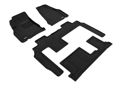 3D MAXpider 09-17 Chevrolet Traverse w Bench 2nd Row Elegant 1st 2nd 3rd Row - Floor Mat Set (Black) L1CH06004709 L1CH06004709 Photo - Primary