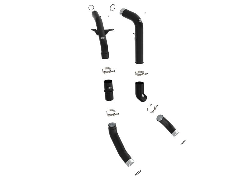 aFe RAM 1500 20-22 V6-3.0L (td) BladeRunner 2-1/2 in & 3in Aluminum Hot & Cold Charge Pipe Kit Black 46-20594-B 46-20594-B Photo - Unmounted