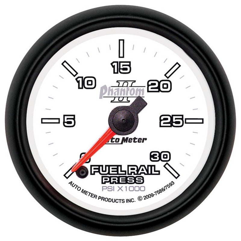 AutoMeter Gauge Rail Pressure (Ram 6.7L) 2-1/16in. 30Kpsi Digital Stpr Mtr Phantom II 7593