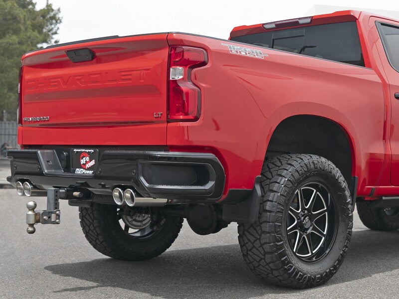 aFe GM Trucks 23-24 L6-3.0L (td) LZ0 Vulcan Series 3in 304 SS DPF-Back Exhaust System w/Polished Tip 49-34146-P 49-34146-P Photo - Mounted