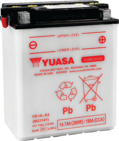 Yuasa Battery Yuasa YB14L-A2 Yumicron CX 12 Volt Battery YUAM2214YIND YUAM2214YIND Photo - Primary