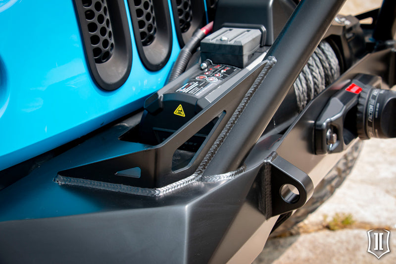 ICON 07-18 Jeep Wrangler JK Pro Series Front Bumper Rec Winch Mount w/Bar/Tabs 25215 25215 Photo - Close Up