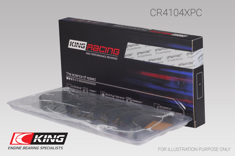 King Engine Bearings King Audi/VW 83-03 1.6L/1.8L/2.0L (Size STDX) Performance Coated Rod Bearing Set CR4104XPCSTDX