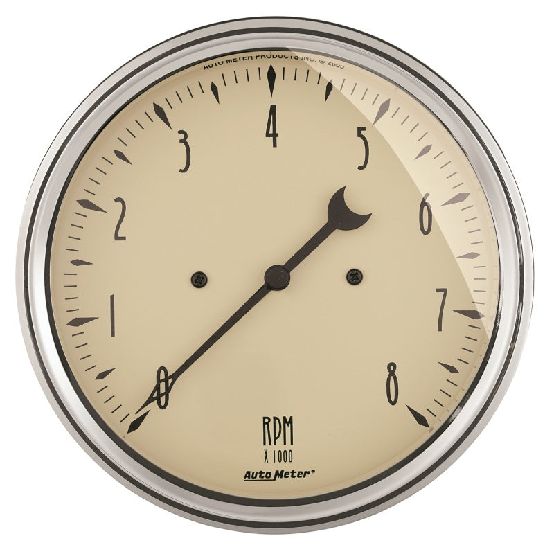 Autometer Gauge, Tachometer, 5", 8k RPM, In-Dash, Antique Beige 1899 Photo - Primary
