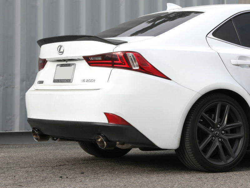 aFe POWER Takeda 16-17 Lexus IS200t L4-2.0L (t) 2.5in-3in 304 SS CB Exhaust - Carbon Fiber 49-36059-C 49-36059-C Photo - Mounted