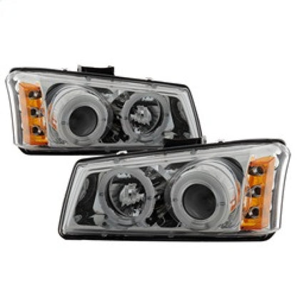 Spyder Chevy Silverado 1500 03-06 Projector Headlights LED Halo LED Ambr Reflctr Ch PRO-YD-CS03-AM-C 5009463 5009463 Photo - Primary
