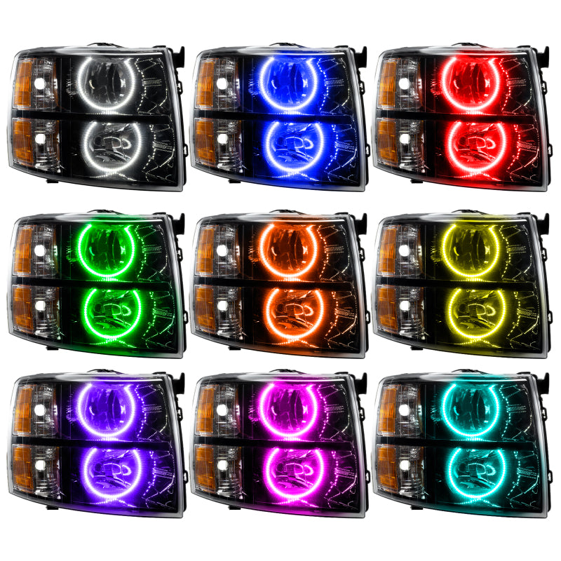 ORACLE Lighting Oracle 07-13 Chevrolet Silverado SMD HL - Black - Round Style - ColorSHIFT 7105-330 7105-330 Photo - out of package