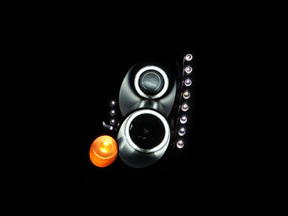 Anzo 2003-2007 Infiniti G35 Projector Headlights w/ Halo Black (CCFL) (HID 121363 Photo - Mounted
