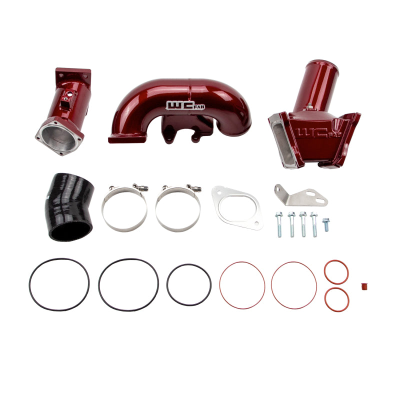 Wehrli 2007.5-2010 LMM Duramax High Flow 3in Y-Bridge Kit- WCFab Red 100164-RED