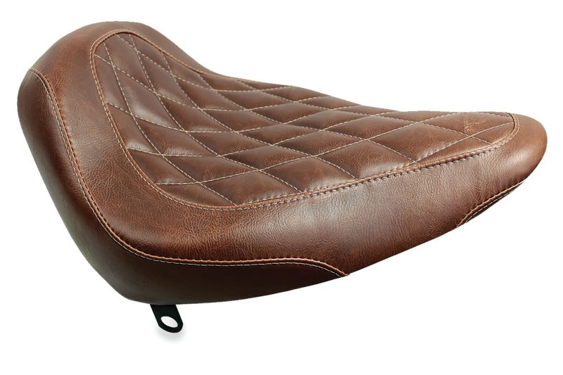 Mustang Motorcycle Mustang 84-06 Harley Standard Rear Tire Wide Tripper Solo Seat Diamond Stitch- Distressed Brown 76806 76806 Photo - Primary