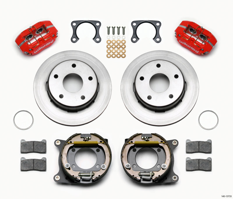 Wilwood DPL P/S Park Brake Kit,Red Big Ford 2.00" Off,Bronco 5 x 5.50 140-13733-R Photo - Primary