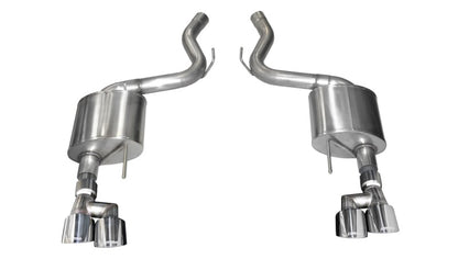 Corsa 18-19 Ford Mustang V8 5.0L 3in Axle-Back Dual Rear Exit w/ 4in Polished Pro-Series Tips 21039 21039 Photo - Primary