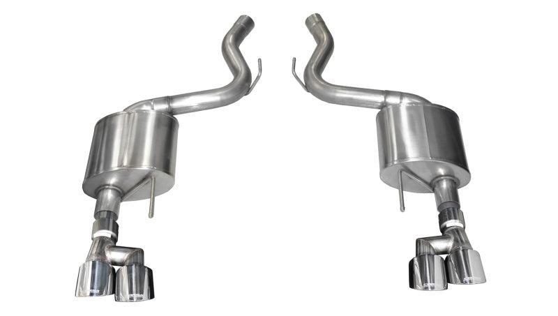 CORSA Performance Corsa 18-19 Ford Mustang 5.0L 3in Touring Axle-Back Dual Rear Exit 4in Polished Pro-Series Tips 21041 21041 Photo - Primary