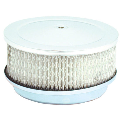 Spectre Air Cleaner 6-3/8in. x 2-1/2in. Chrome - Paper 4780 4780 Photo - Primary