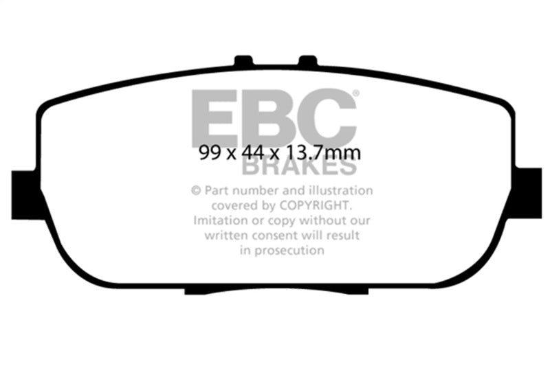 EBC P41775R Yellow Stuff Rear Brake Pads for 06-11 Mazda Miata DP41775R Photo - Primary