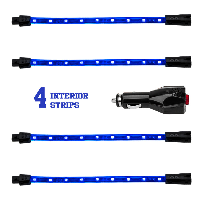 XKGLOW XK Glow Single Color XKGLOW UnderglowLED Accent Light Car/Truck Kit Blue - 4x8In XK041004-B XK041004-B User 1