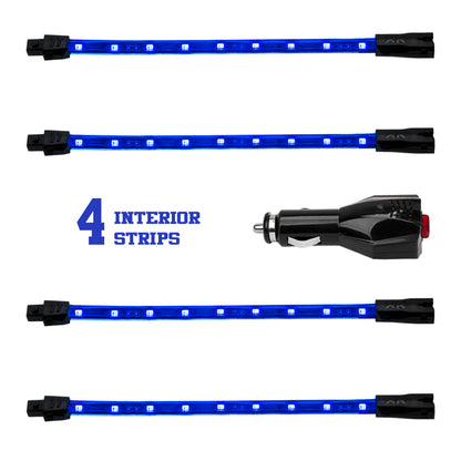 XKGLOW XK Glow Single Color XKGLOW UnderglowLED Accent Light Car/Truck Kit Blue - 4x8In XK041004-B XK041004-B User 1