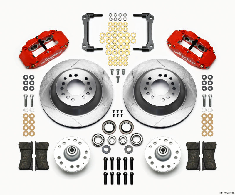 Wilwood Narrow Superlite 6R Front Hub & 1PC Rtr Kit 12.88in-Red 79-81 Camaro 140-12280-R 140-12280-R Photo - Primary