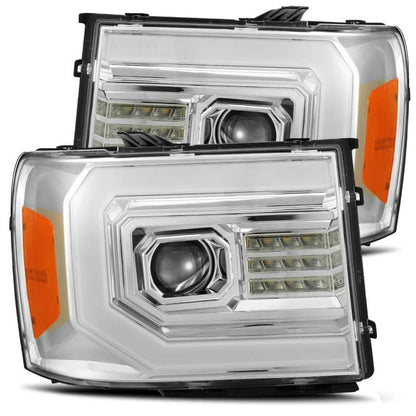 AlphaRex 07-13 GMC 1500HD PRO-Series Projector Headlights Plank Style Chrm w/Activ Light/Seq Signal 880604 880604 Photo - Primary