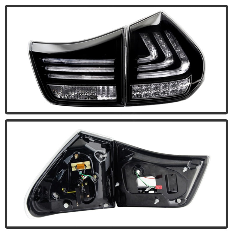 Spyder Lexus RX330/RX350 04-09 LED Tail Lights Black ALT-YD-LRX04-LED-BK 5080837 5080837 Photo - Unmounted