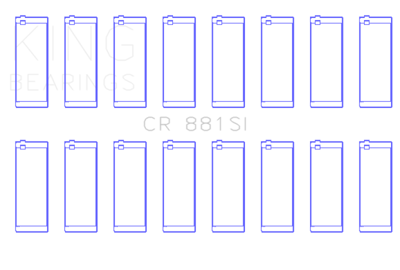 King Engine Bearings Ford 281Ci/330Ci (Size +0.75mm) Connecting Rod Bearing Set CR881SI0.75 CR881SI0.75 Photo - Primary