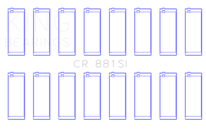 King Engine Bearings Ford 281Ci/330Ci (Size +0.75mm) Connecting Rod Bearing Set CR881SI0.75 CR881SI0.75 Photo - Primary