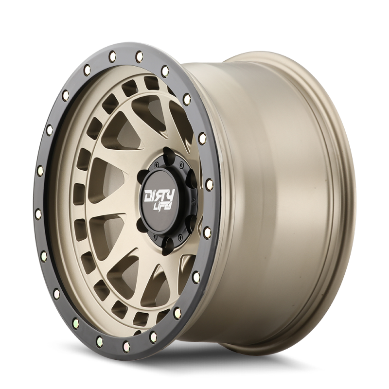 Dirty Life 9311 Enigma Pro 17x9/5x127 BP/-12mm Offset/71.5mm Hub Satin Gold Wheel - Beadlock 9311-7973MGD12 9311-7973MGD12 Photo - Primary