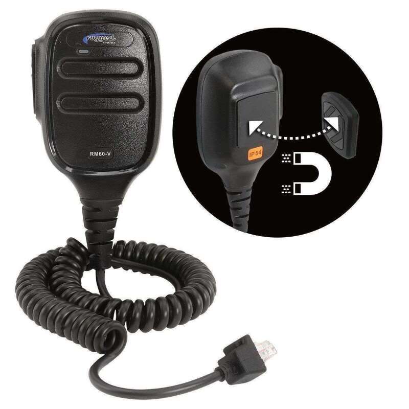 Rugged Radios Hand Mic for RM45 & RM60 Mobile Radios with Scosche MagicMount HM-RM60-MM HM-RM60-MM Photo - Primary