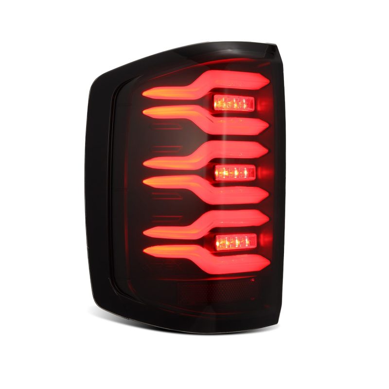 AlphaRex 14-18 Chevrolet Silverado Luxx-Series LED Tail Lights Black w/Activ Light/Seq Signal 620030 620030 User 2