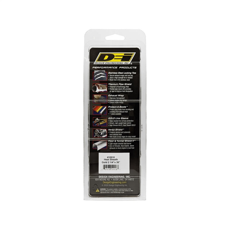 DEI Heat Shroud GOLD 2-1/4in x 36in 10918 10918 Photo - Unmounted