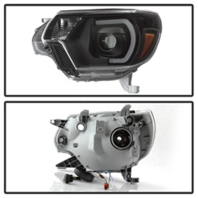 SPYDER xTune Toyota Tacoma 12-15 Headlights - Light Bar DRL - Black PRO-JH-TTA12-LBDRL-BK 9037542 9037542 Photo - Unmounted