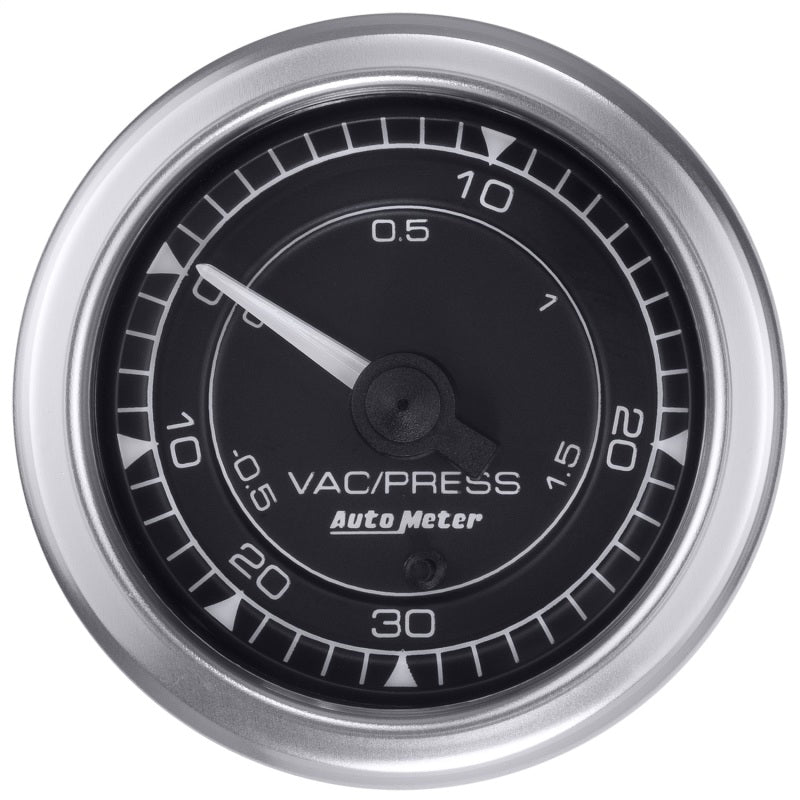Autometer Gauge, Vac/Boost, 2 1/16", 30INHG-30Psi, Digital Stepper Motor, Chrono 8159 Photo - Primary