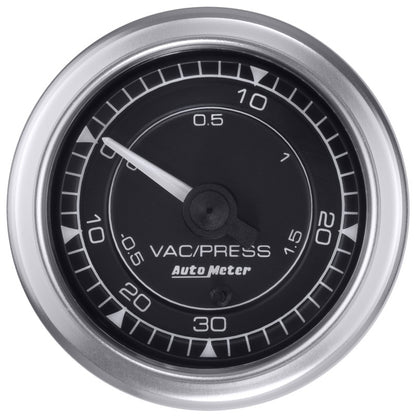 Autometer Gauge, Vac/Boost, 2 1/16", 30INHG-30Psi, Digital Stepper Motor, Chrono 8159 Photo - Primary