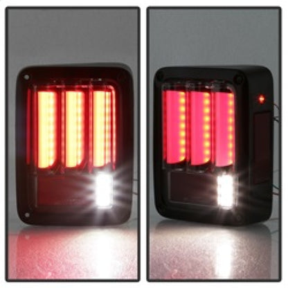 Spyder 07-16 Jeep Wrangler Verison 2 Light Bar LED Tail Lights - Smoke (ALT-YD-JWA07V2-LBLED-BSM) 5084781 5084781 Photo - Unmounted