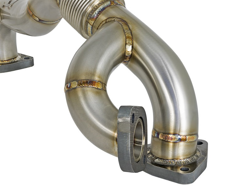 aFe Twisted Steel Header Up-Pipe Ford Diesel Trucks 08-10 V8-6.4L (td) 48-33016 Photo - Unmounted