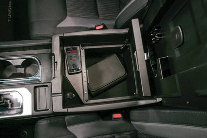 Tuffy Products Tuffy Console Safe W/ Keyed Lock For Toyota Tundra W/ Flow Thru Console 323-01 323-01 Photo - Mounted