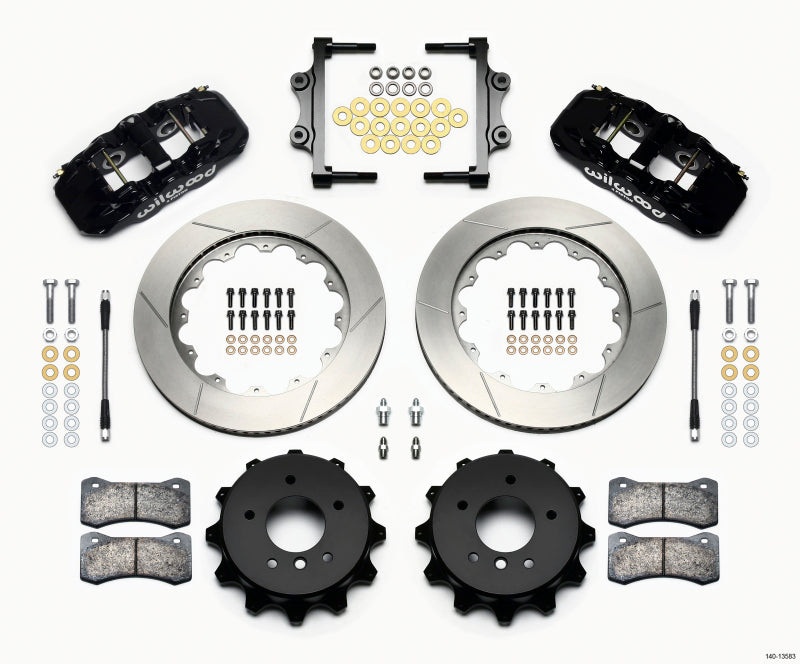 Wilwood AERO4 Rear Kit 14.00 2007-2011 BMW E90 Series w/Lines 140-13583 140-13583 Photo - Primary