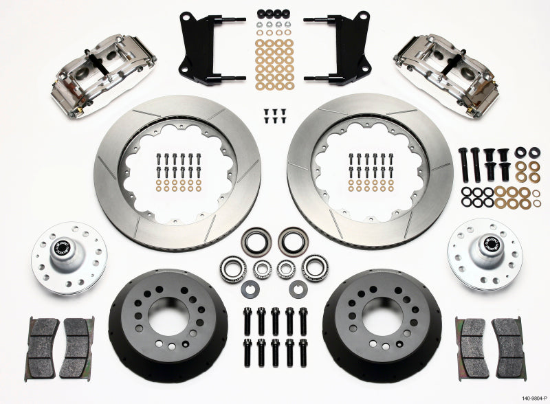 Wilwood Narrow Superlite 6R Front Hub Kit 14.00in Polished 67-69 Camaro 64-72 Nova Chevelle 140-9804-P 140-9804-P Photo - Primary