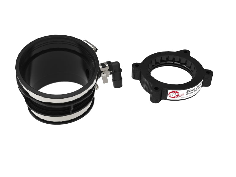 aFe 2020 Vette C8 Silver Bullet Aluminum Throttle Body Spacer / Works With aFe Intake Only - Black 46-34023B 46-34023B Photo - Unmounted
