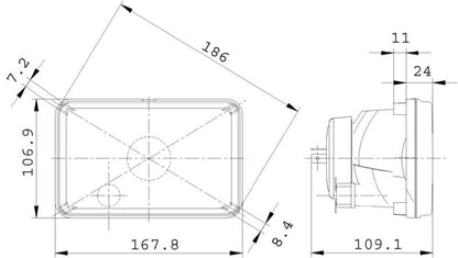 Hella Headlight Assembly 008888101 Technical Drawing