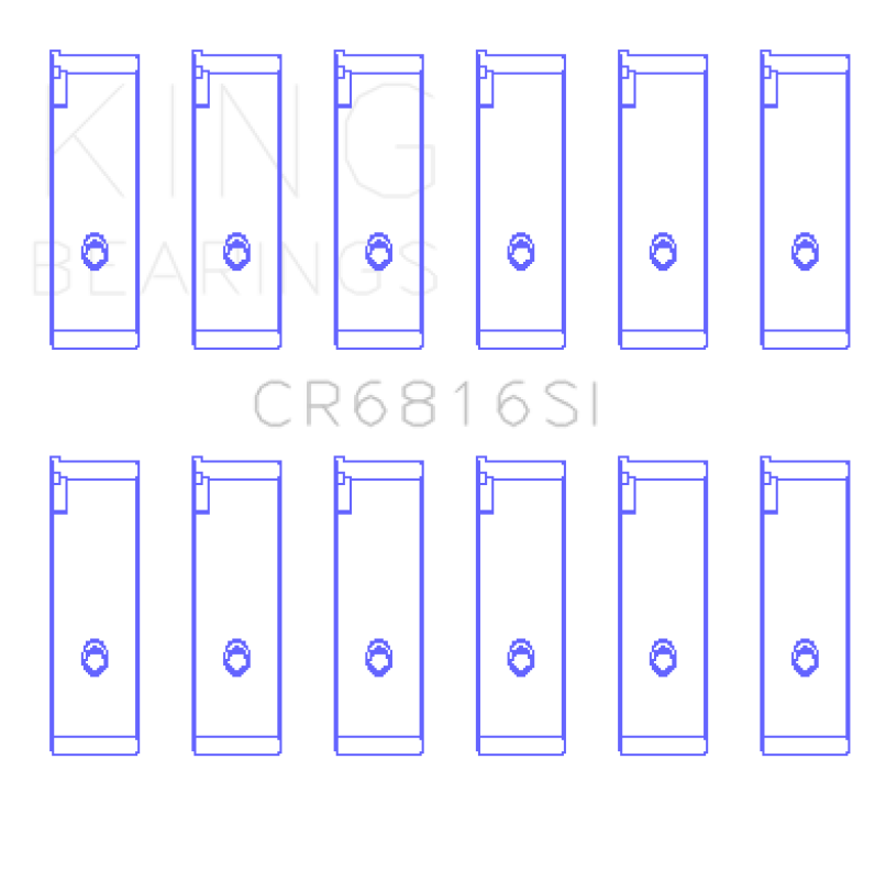 King Engine Bearings Suzuki H20A/H25A/H27A (Size +0.50mm) Connecting Rod Bearing Set CR6816SI0.5 CR6816SI0.5 Photo - Primary