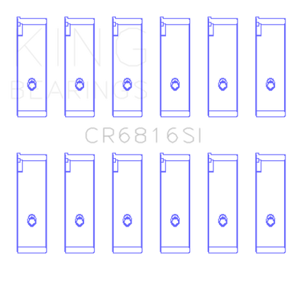 King Engine Bearings Suzuki H20A/H25A/H27A (Size +0.75mm) Connecting Rod Bearing Set CR6816SI0.75 CR6816SI0.75 Photo - Primary