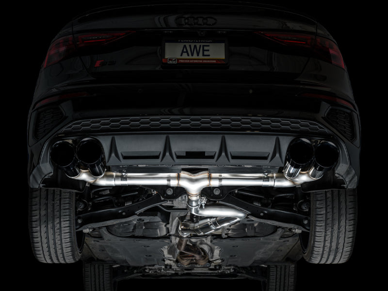 AWE Tuning AWE 22-24 Audi 8Y S3 Track Edition Exhaust  - Diamond Black Tips 3020-43897 3020-43897 Photo - Mounted