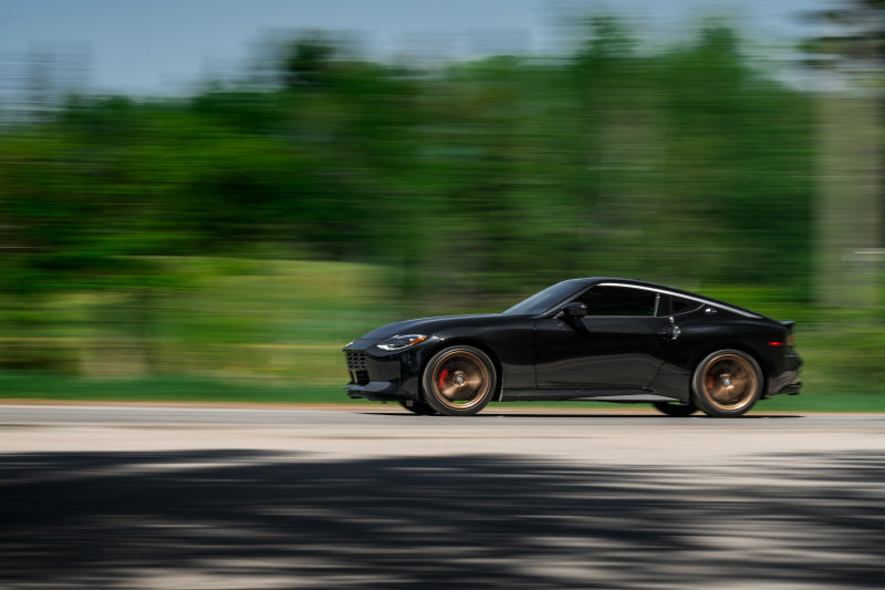 MBRP 23-24 Nissan Z 3.0L Armor Pro T304 Stainless Steel 3in Cat-Back Dual Rear Exit w/ 5in OD CF Tip S44083CF S44083CF Photo - lifestyle view