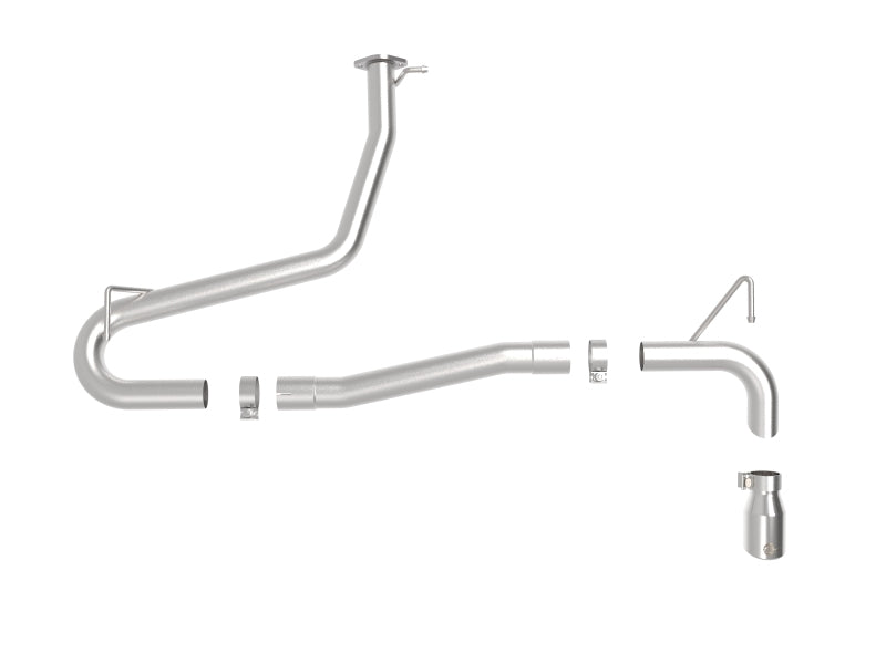 aFe Takeda 2.5in 304 SS Axle-Back Exhaust w/o Muffler w/Polish Tip 18-22 Hyundai Kona L4-1.6L(t) AWD 49-37017NM-P 49-37017NM-P Photo - Unmounted