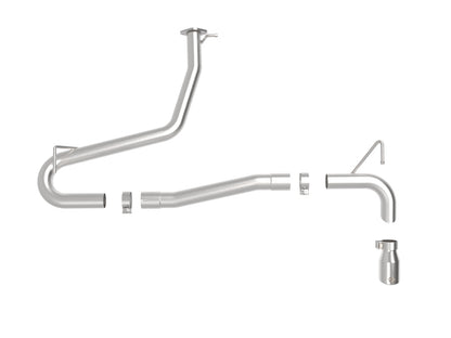 aFe Takeda 2.5in 304 SS Axle-Back Exhaust w/o Muffler w/Polish Tip 18-22 Hyundai Kona L4-1.6L(t) AWD 49-37017NM-P 49-37017NM-P Photo - Unmounted